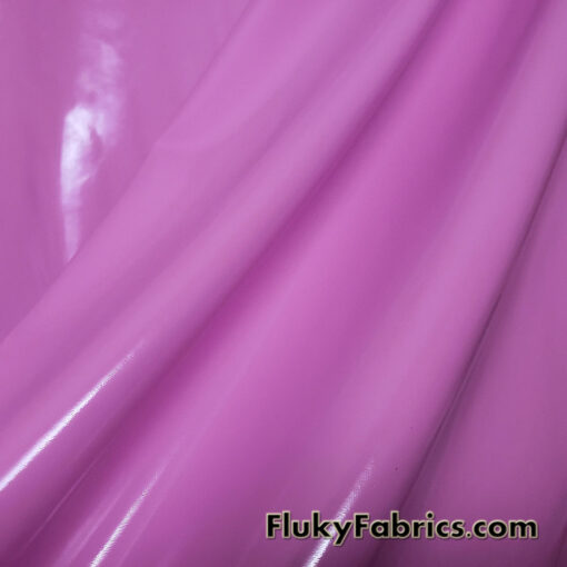 Ultra Pink Color Imitation Latex Fabric – Glossy Liquid Look with 4-Way Stretch