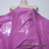 Ultra Pink Color Imitation Latex Fabric – Glossy Liquid Look with 4-Way Stretch