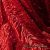 Zebra/Tiger Candy Red Metallic Foil on Crimson Red Crushed Velvet Fabric