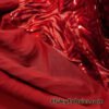 Zebra/Tiger Candy Red Metallic Foil on Crimson Red Crushed Velvet Fabric