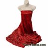 Zebra/Tiger Candy Red Metallic Foil on Crimson Red Crushed Velvet Fabric