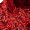 Zebra/Tiger Candy Red Metallic Foil on Crimson Red Crushed Velvet Fabric