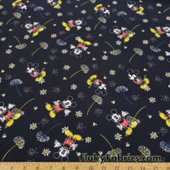 Cartoon Extravaganza on Black - Liverpool Knit Fabric for Adorable Creations by The Yard @flukyfabrics.com