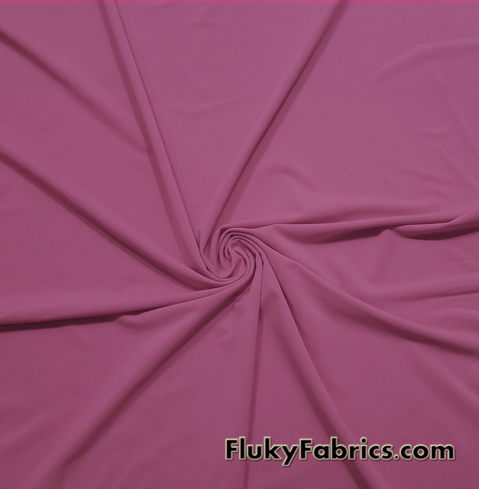 Deep Blush 4-Way Stretch Nylon Spandex Fabric by The Yard