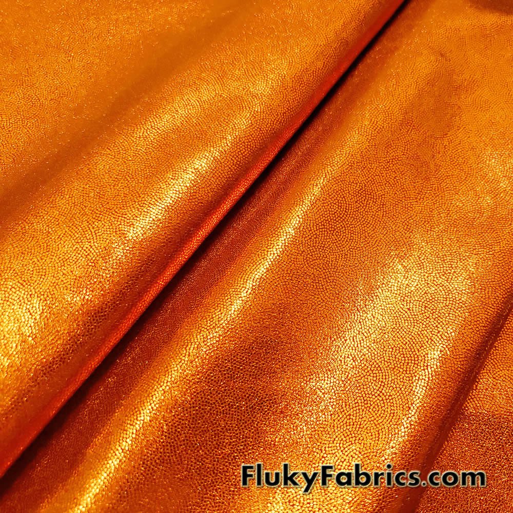 Orange Shiny Mystique 4-Way Stretch Spandex Fabric