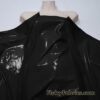 Black Imitation Latex Fabric – Glossy Liquid Look with 4-Way Stretch