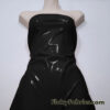 Black Imitation Latex Fabric – Glossy Liquid Look with 4-Way Stretch