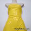 Bright Yellow Imitation Latex Fabric – Glossy Liquid Look with 4-Way Stretch