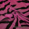 Hot Pink and Black Abstract Animal Print 4-Way Stretch Mesh Sheer Spandex Fabric