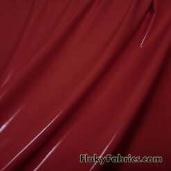 Rich Red Imitation Latex Fabric - Glossy Liquid Look with 4-Way Stretch by The Yard @flukyfabrics.com