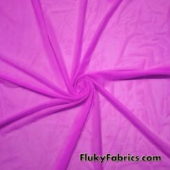 Bright Hot Pink Power Mesh Stretch Sheer Nylon Spandex Fabric