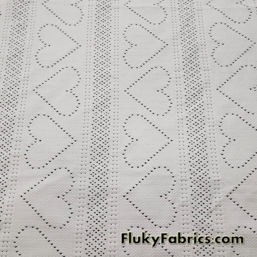 Off White Faux Crochet 4-Way Stretch Nylon Spandex Fabric