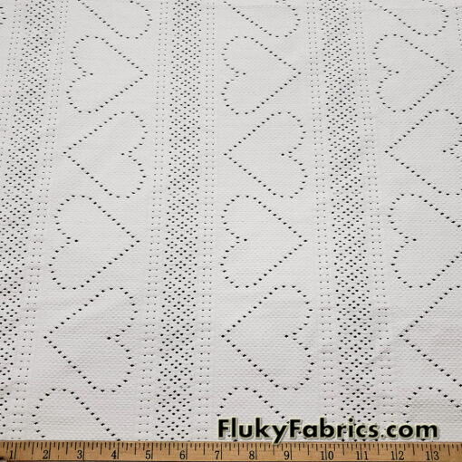 Off White Faux Crochet 4-Way Stretch Nylon Spandex Fabric