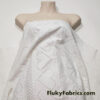 Off White Faux Crochet 4-Way Stretch Nylon Spandex Fabric