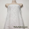 Off White Faux Crochet 4-Way Stretch Nylon Spandex Fabric
