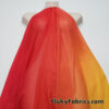 Red to Orange to Yellow Ombre Chiffon Fabric – 100% Polyester, Sheer with Fluid Drape – 59/60″ Wide