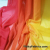 Red to Orange to Yellow Ombre Chiffon Fabric – 100% Polyester, Sheer with Fluid Drape – 59/60″ Wide