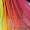 Red to Orange to Yellow Ombre Chiffon Fabric – 100% Polyester, Sheer with Fluid Drape – 59/60″ Wide