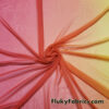 Red to Orange to Yellow Ombre Chiffon Fabric – 100% Polyester, Sheer with Fluid Drape – 59/60″ Wide