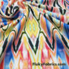 Psychedelic Stained Glass Ikat Print 4-Way Stretch Nylon Spandex Fabric