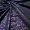 Electric Purple Metallic Leopard Foil ITY Stretch Fabric