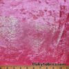 Iridescent on Pink Exotic Dragon Scales Iridescent Metallic Foil on Crushed Pink Ice Velvet 4-Way Stretch Fabric by the Yard @FlukyFabrics