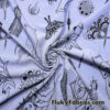 Rich Lavender Mist Pebble Crepe de Chine Fabric – Mystical Magical Spiritual Print