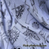 Rich Lavender Mist Pebble Crepe de Chine Fabric – Mystical Magical Spiritual Print
