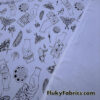 Rich Lavender Mist Pebble Crepe de Chine Fabric – Mystical Magical Spiritual Print