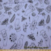 Rich Lavender Mist Pebble Crepe de Chine Fabric – Mystical Magical Spiritual Print