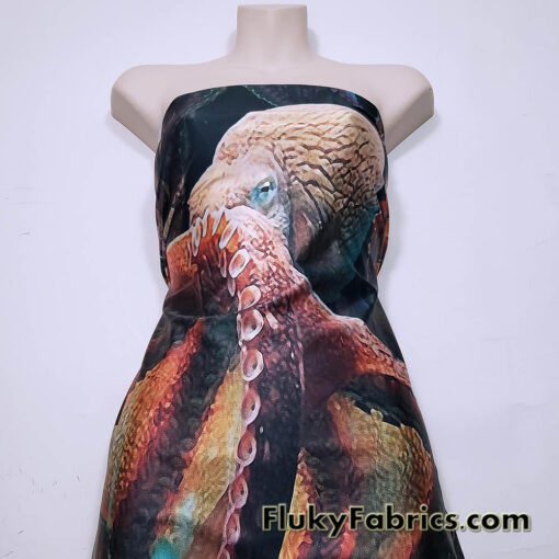 Jumbo Octopus Print 4-Way Stretch Poly Spandex Fabric – Bold Ocean Design