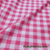 Pink and White Gingham 4-Way Stretch Nylon Spandex Fabric