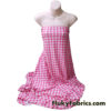 Pink and White Gingham 4-Way Stretch Nylon Spandex Fabric