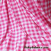 Pink and White Gingham 4-Way Stretch Nylon Spandex Fabric