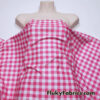Pink and White Gingham 4-Way Stretch Nylon Spandex Fabric