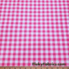 Pink and White Gingham 4-Way Stretch Nylon Spandex Fabric @flukyfabrics