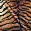 Realistic Tiger Skin Print Faux Fur Stretch Steam Velour Fabric