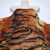 Realistic Tiger Skin Print Faux Fur Stretch Steam Velour Fabric