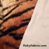 Realistic Tiger Skin Print Faux Fur Stretch Steam Velour Fabric