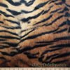 Realistic Tiger Skin Print Faux Fur Velour Fabric – 4-Way Stretch Steam Velour, Soft and Versatile @flukyfabrics