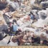 Renaissance Painting Style Poly Spandex Fabric – Celestial Archangels and Cherubs Scene @flukyfabrics