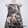 Renaissance Painting Style Poly Spandex Fabric – Celestial Archangels and Cherubs