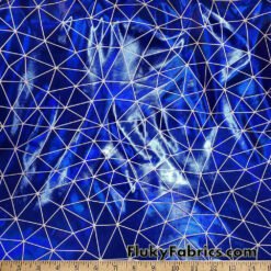 Shattered Glass Metallic Foil 4-Way Stretch Nylon Spandex Fabric