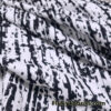 Black & White Abstract Print Cotton Spandex Fabric 4-Way Stretch, Lightweight, Opaque