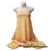 Bright Lemon Yellow & Hot Pink Polka Dot 4-Way Stretch Nylon Spandex Swimsuit Fabric
