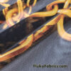 Golden Chain Print Stretch Mesh High Fashion Fabric
