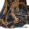 Golden Chain Print Stretch Mesh High Fashion Fabric