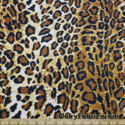 Luxury Leopard Print 4-Way Stretch Nylon Spandex Fabric