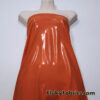 Rich Orange Imitation Latex Fabric – Glossy Liquid Look with 4-Way Stretch