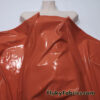 Rich Orange Imitation Latex Fabric – Glossy Liquid Look with 4-Way Stretch